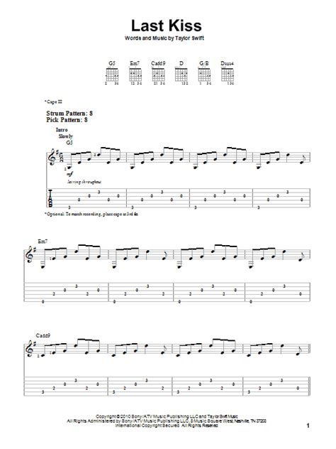 chords for last kiss taylor swift|taylor swift last kiss guitar.